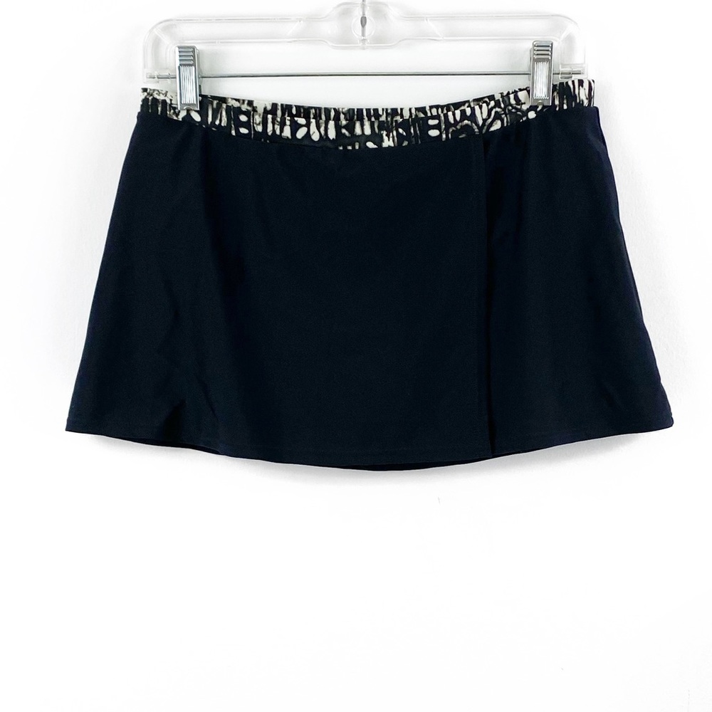 Profile by Gottex Size 8 Black/White Swim Skirt